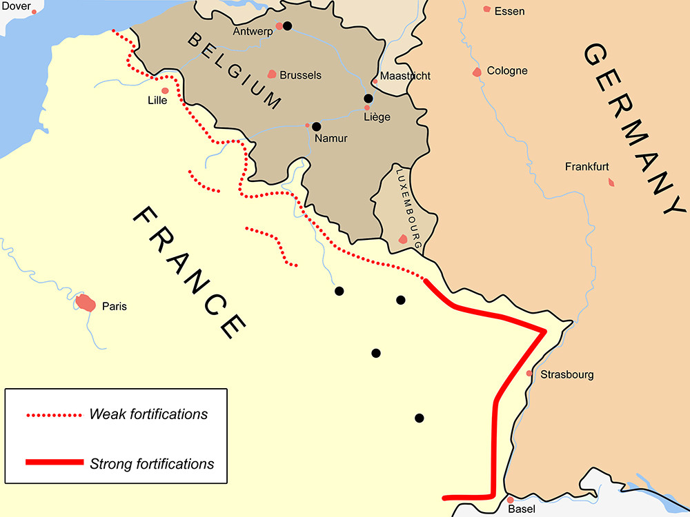 <p style="text-align: center;"><strong>Map of the Maginot Line.</strong><br style="text-align: center;" /><span style="text-align: center;">Source / Cr&eacute;dit :&nbsp;</span><a style="text-align: center;" href="https://en.wikipedia.org/wiki/File:Maginot_Line_ln-en.PNG" target="_blank" rel="noopener">Niels Bosboom - Wikip&eacute;dia CC</a></p>