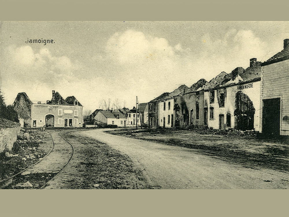 <p style="text-align: center;"><strong>The devastated village of Jamoigne.</strong><br style="text-align: center;" /><span style="text-align: center;">Source / Cr&eacute;dit :&nbsp;</span><a style="text-align: center;" href="https://www.luxembourg-belge.be/" target="_blank" rel="noopener">Association touristique du Luxembourg belge</a></p>